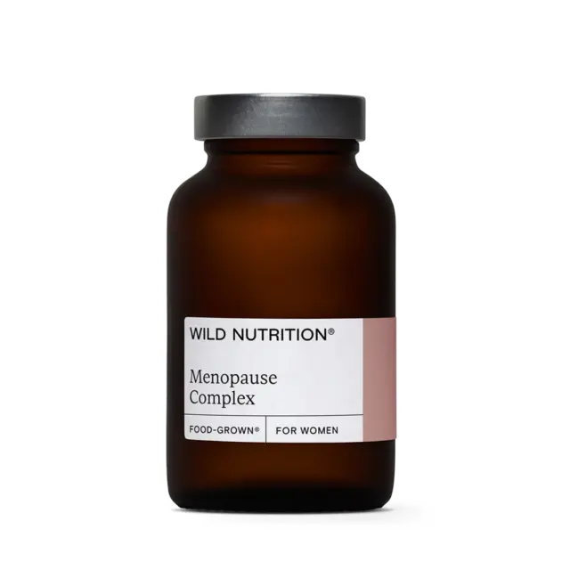 Brown bottle labelled "Wild Nutrition Menopause Complex".