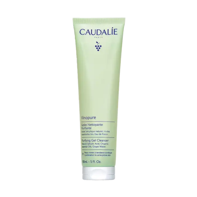 Caudalie Vinopure Purifying Gel Cleanser, 150ml tube, for combination to acne-prone skin.