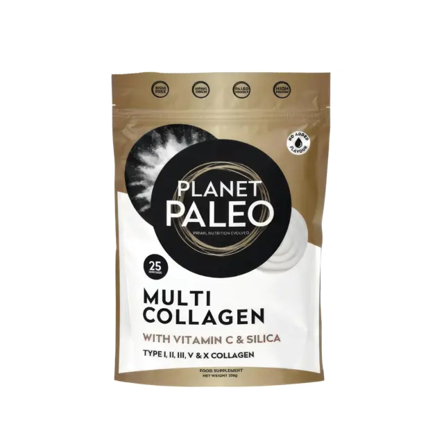 Planet Paleo Multi Collagen with Vitamin C and Silica, 25 servings, 225g pouch.