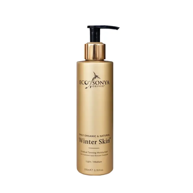 Eco by Sonya Winter Skin gradual tanning moisturiser, 200ml bottle.