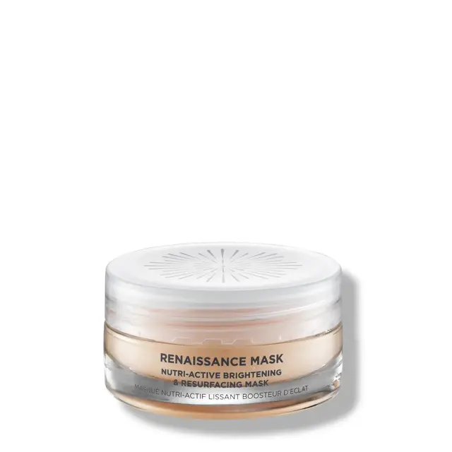 Renaissance Mask jar with nutri-active brightening and resurfacing label.