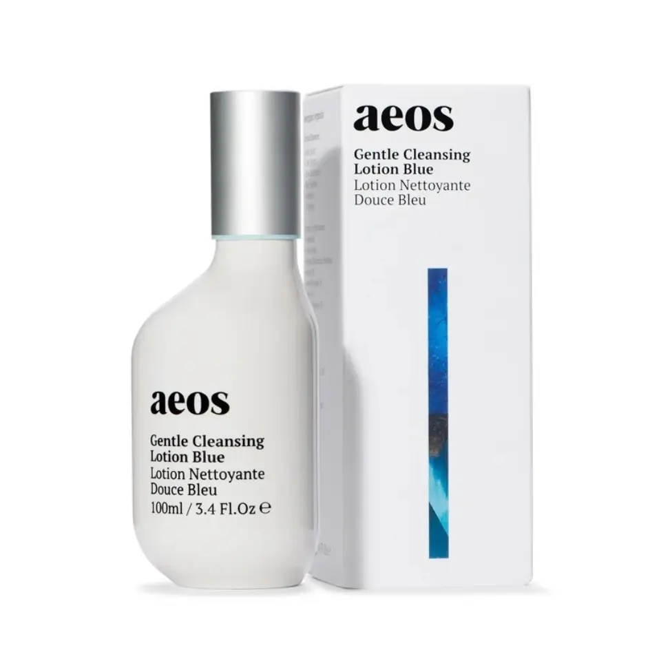 Aeos Gentle Cleansing Lotion Blue, 100ml bottle with box.