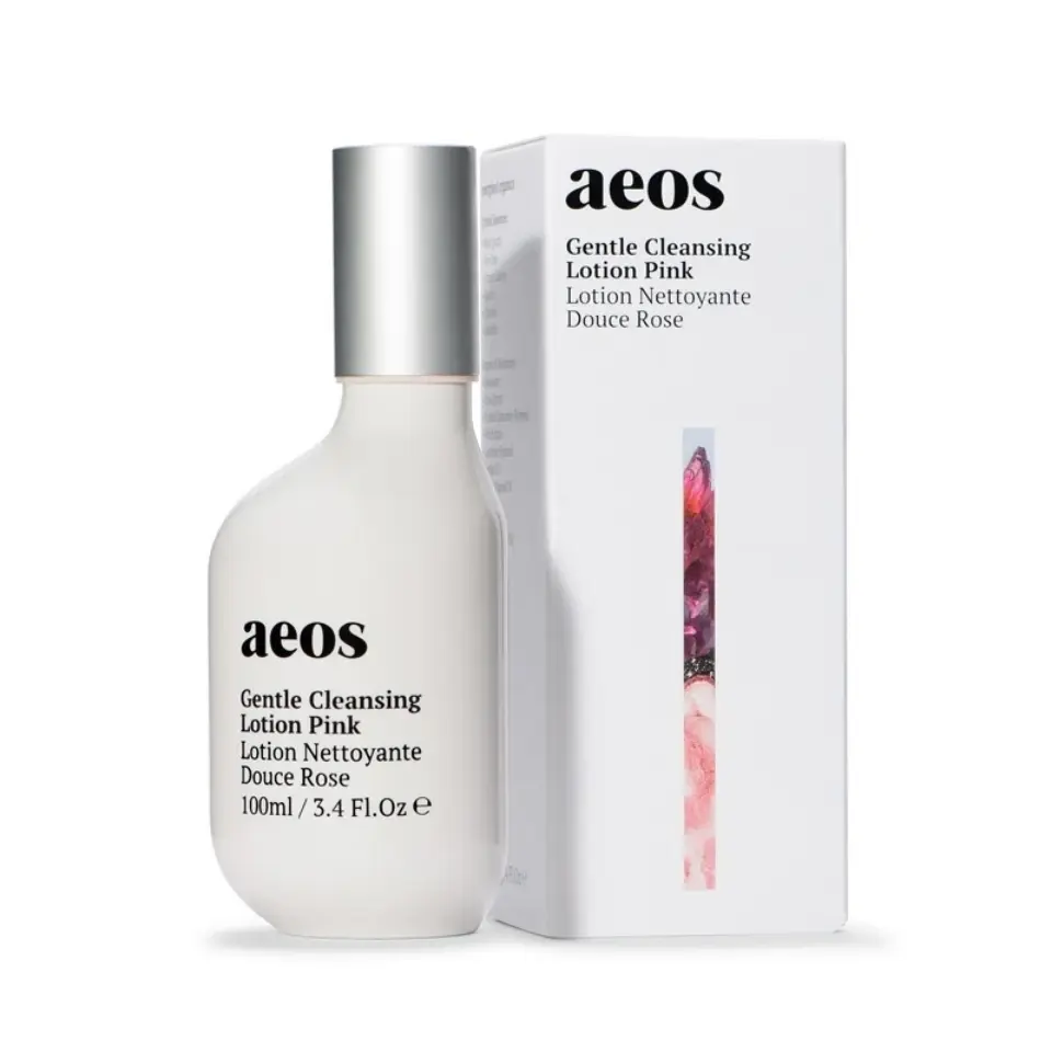 Aeos Gentle Cleansing Lotion Pink, 100ml bottle with box.