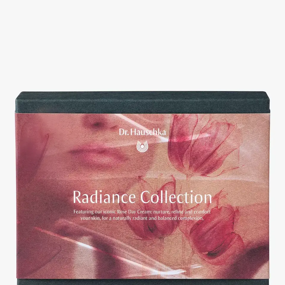 Dr. Hauschka Radiance Collection box with floral design and text.
