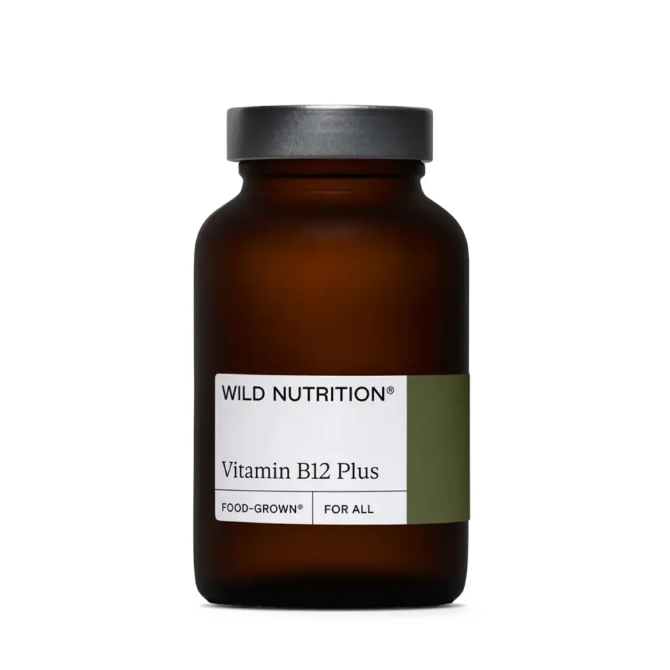 Wild Nutrition Vitamin B12 Plus bottle with grey lid.