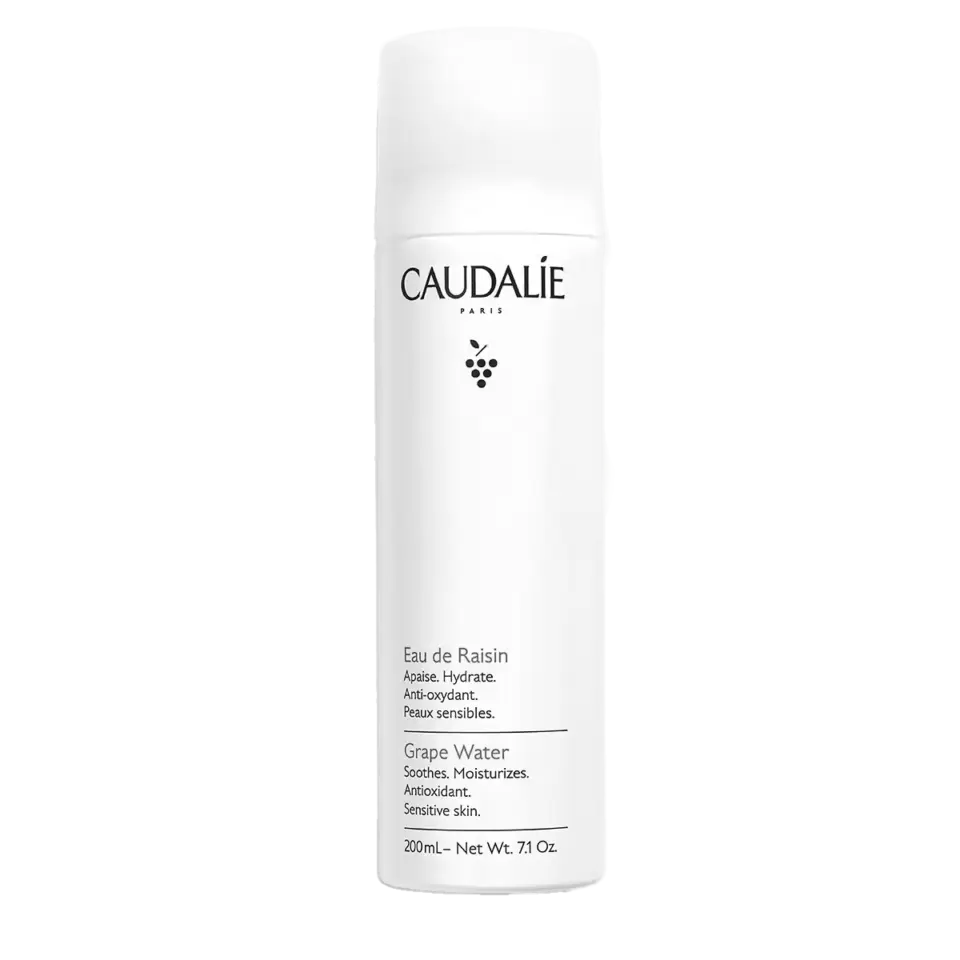Caudalie Grape Water spray bottle, 200ml, for sensitive skin.