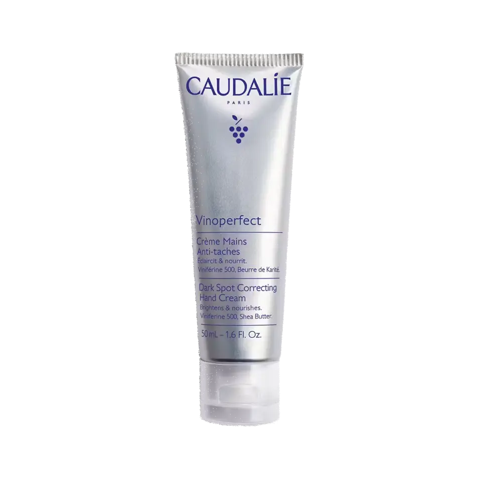 Caudalie Vinoperfect Dark Spot Correcting Hand Cream, 50ml tube.