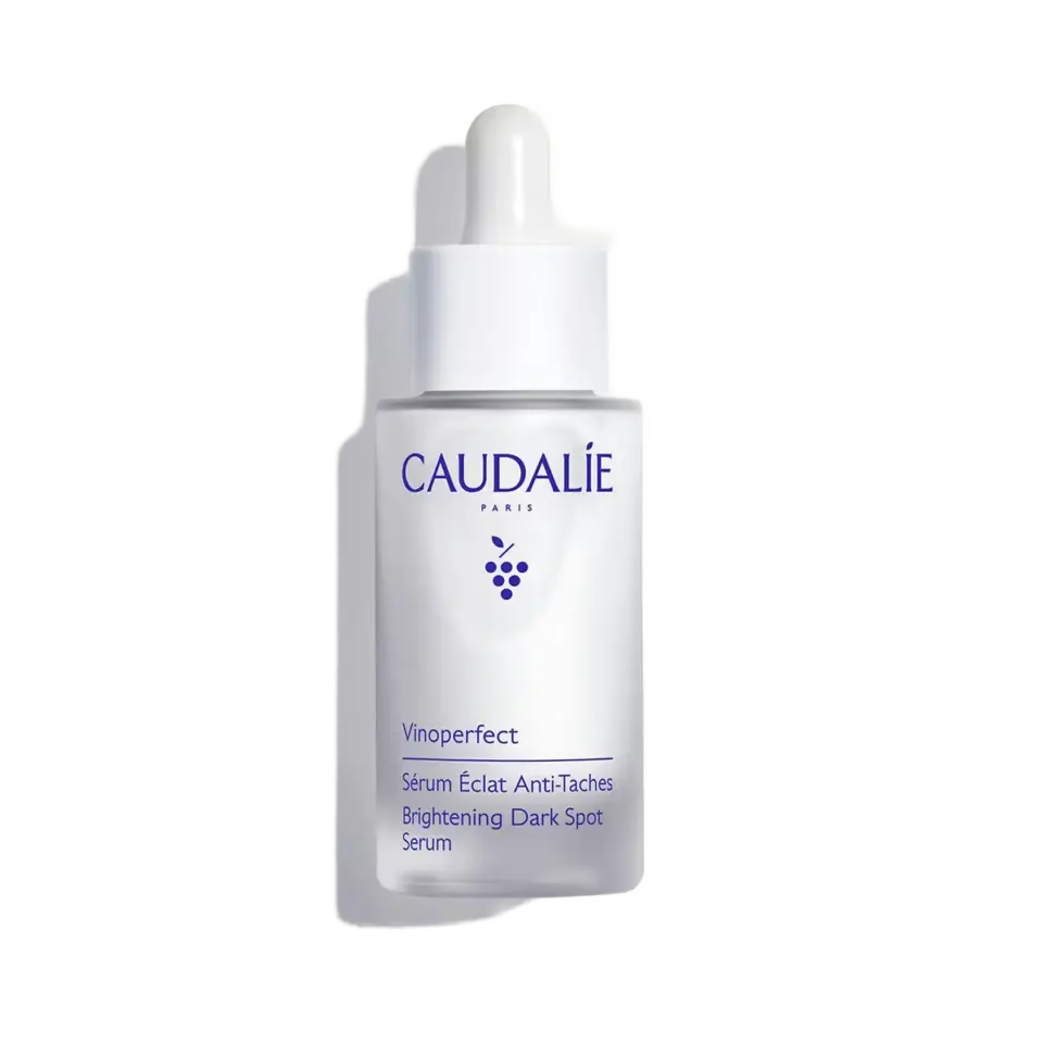 Caudalie Vinoperfect Brightening Dark Spot Serum bottle with dropper.