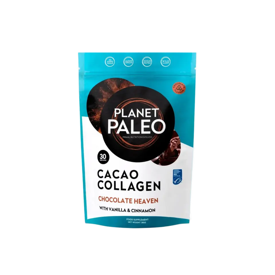 Planet Paleo Cacao Collagen, Chocolate Heaven, 265g pouch.