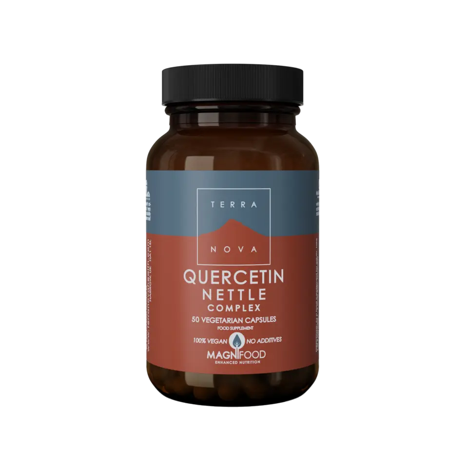Terranova Quercetin Nettle Complex, 50 vegetarian capsules, vegan, no additives.