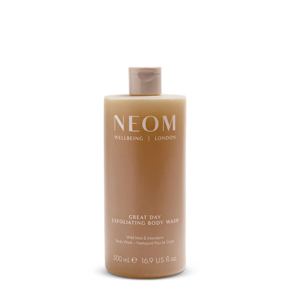 NEOM Great Day Exfoliating Body Wash, 500ml, Wild Mint & Mandarin.