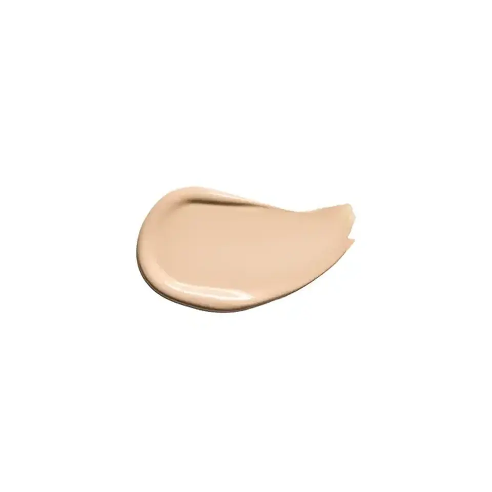 Beige cream foundation swatch on white background.