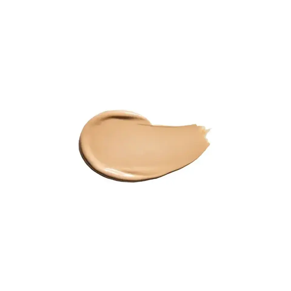 Beige foundation swatch on white background.