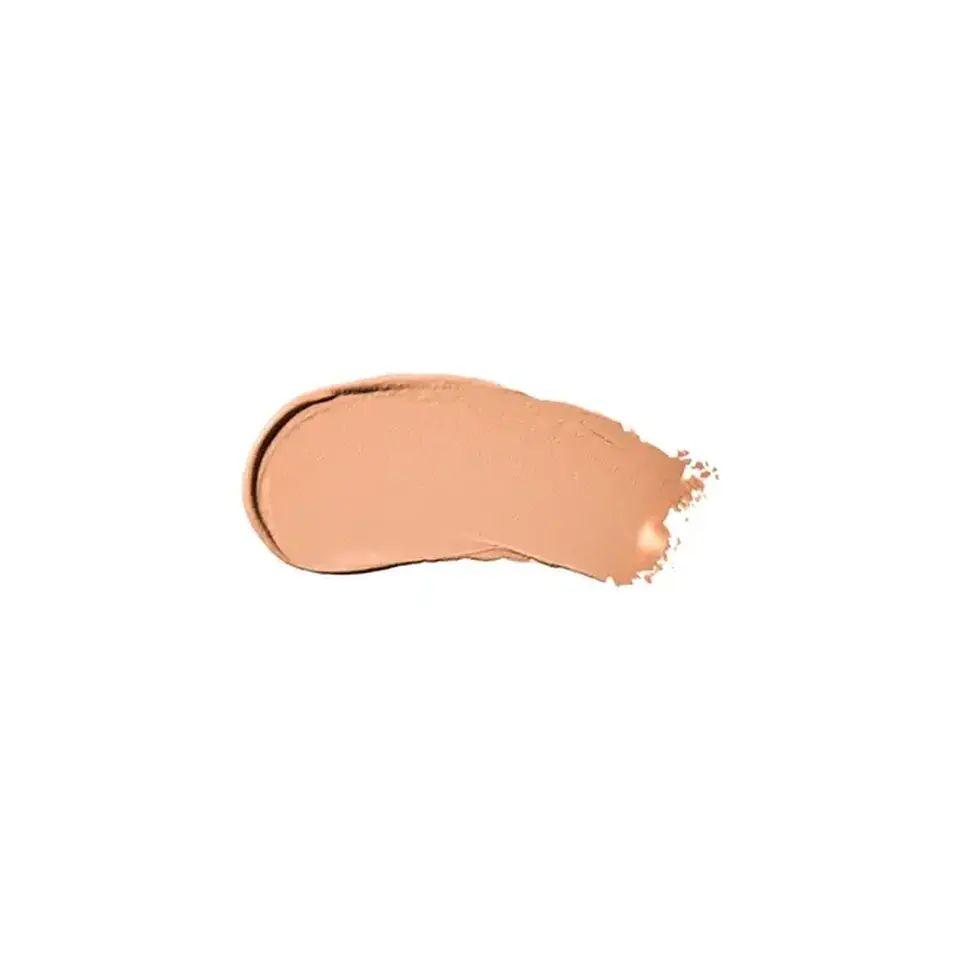 Beige foundation swatch on white background.