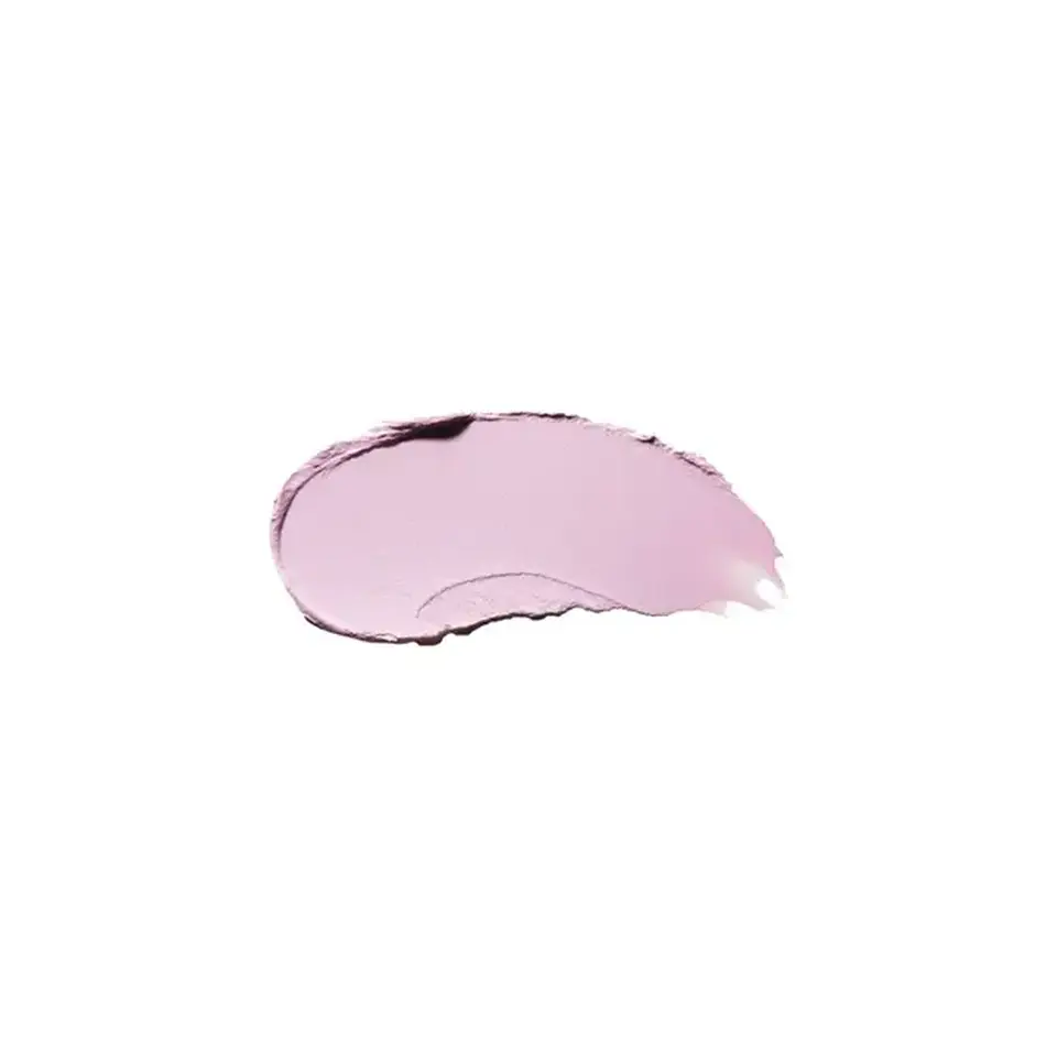 Light pink cream smear on white background.