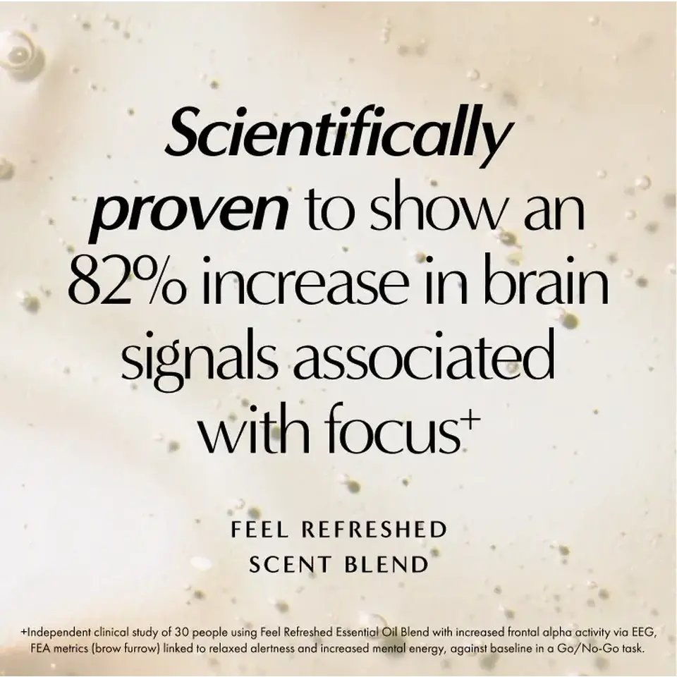 Text: "Scientifically proven to show an 82% increase in brain signals associated with focus.