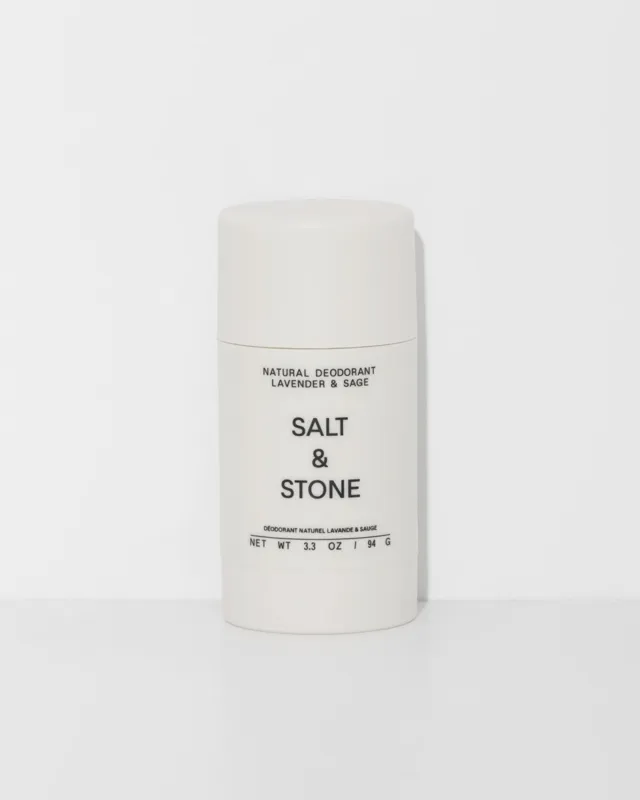 Salt & Stone natural deodorant, lavender and sage, 94g stick.