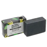 Activated charcoal detox bar with packaging, palm oil and paraben free.