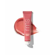 Pink tube of rms Liplights, 9g, with a smear of matching lip colour.