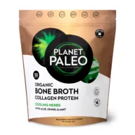 Planet Paleo Organic Bone Broth Collagen Protein, Cooling Herbs, 450g pouch.