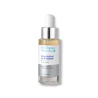 Dropper bottle of The Organic Pharmacy Hyaluronic Acid Serum, 0.2% H.A., for all skin types.