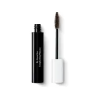 Open Dr. Hauschka Long Lasting Mascara with white cap and brown brush.
