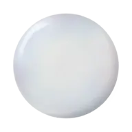 Translucent white gel blob on a white background.
