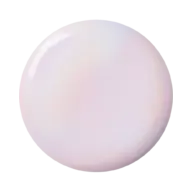 Pink iridescent skincare cream swatch on a black background.