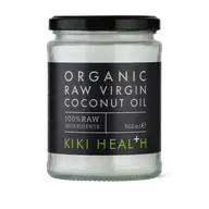 Kiki Health organic raw virgin coconut oil, 500ml jar.