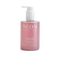 Pink bottle of NEOM Complete Bliss Hand Wash, 300 ml, with pump dispenser.