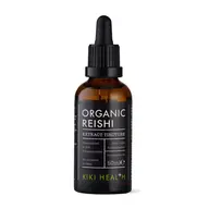 Brown bottle of Organic Reishi Extract Tincture, 50ml, by Kiki Health.