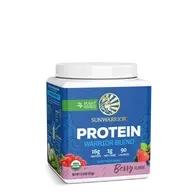 Sunwarrior Protein Warrior Blend, berry flavour, 375g, plant-based, USDA organic.