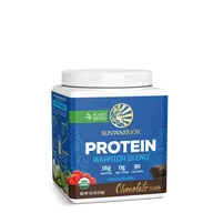 Sunwarrior Protein Warrior Blend, chocolate flavour, 375g, plant-based, USDA organic.