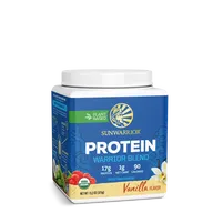 Sunwarrior Protein Warrior Blend, vanilla flavour, 375g, plant-based, USDA organic.