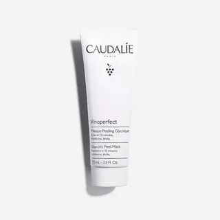 Caudalie Vinoperfect Glycolic Peel Mask, 75 mL tube, white background.