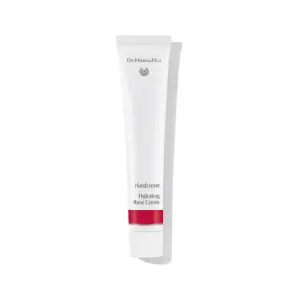 Dr. Hauschka Hydrating Hand Cream tube with red accent.