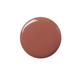 Brown nail polish swatch with a glossy finish.