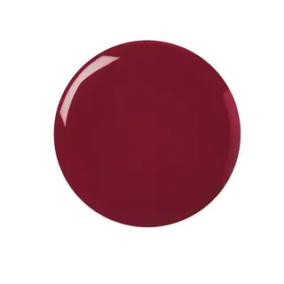 Dark red nail polish swatch on white background.