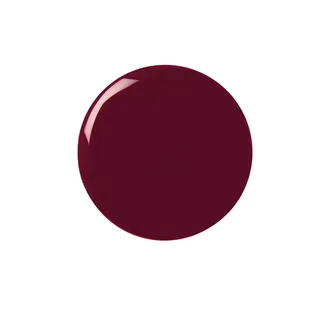 Dark burgundy nail polish swatch on white background.