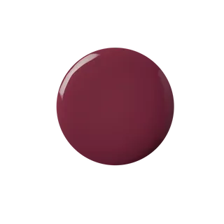 Dark red nail polish swatch on black background.