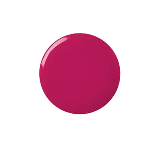 Bright pink nail polish swatch on black background.
