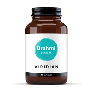 Brown bottle of Viridian Brahmi Extract, 60 capsules.