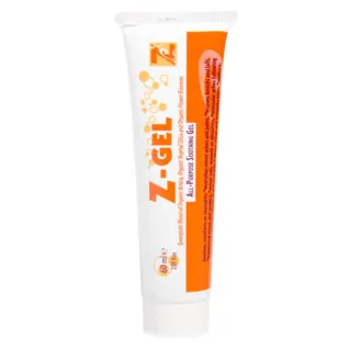 Z-Gel all-purpose soothing gel tube, 60 ml, with orange and white design.