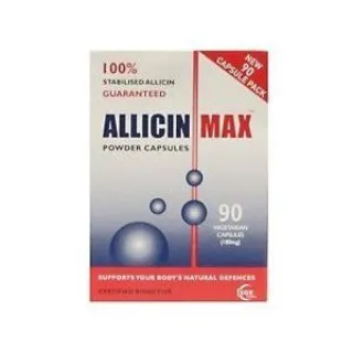 Allicin Max powder capsules, 90 vegetarian capsules, supports natural defences.