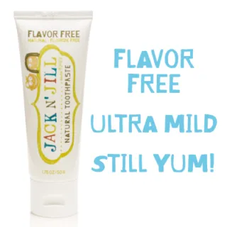 Jack N' Jill natural toothpaste, flavour free, ultra mild, 50g tube.