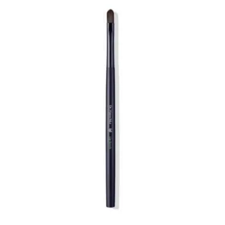 Black angled eyeliner brush with dark bristles.