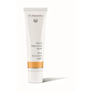 Dr. Hauschka Rose Day Cream Light tube with orange band.