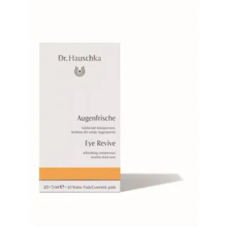 Dr. Hauschka Eye Revive box with 10 x 5ml and 10 cosmetic pads.