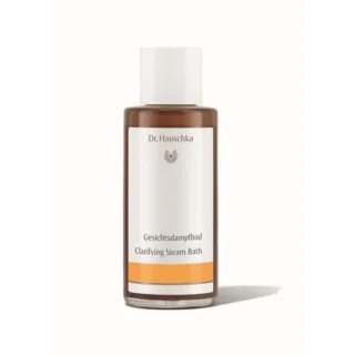 Dr. Hauschka Clarifying Steam Bath bottle with white cap.