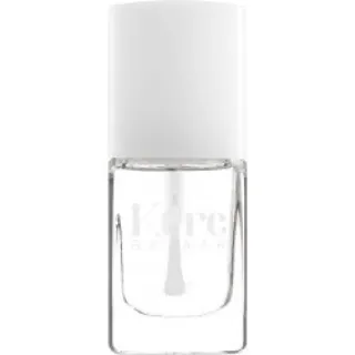 Clear nail polish bottle with white cap, labelled "Kure Bazaar".